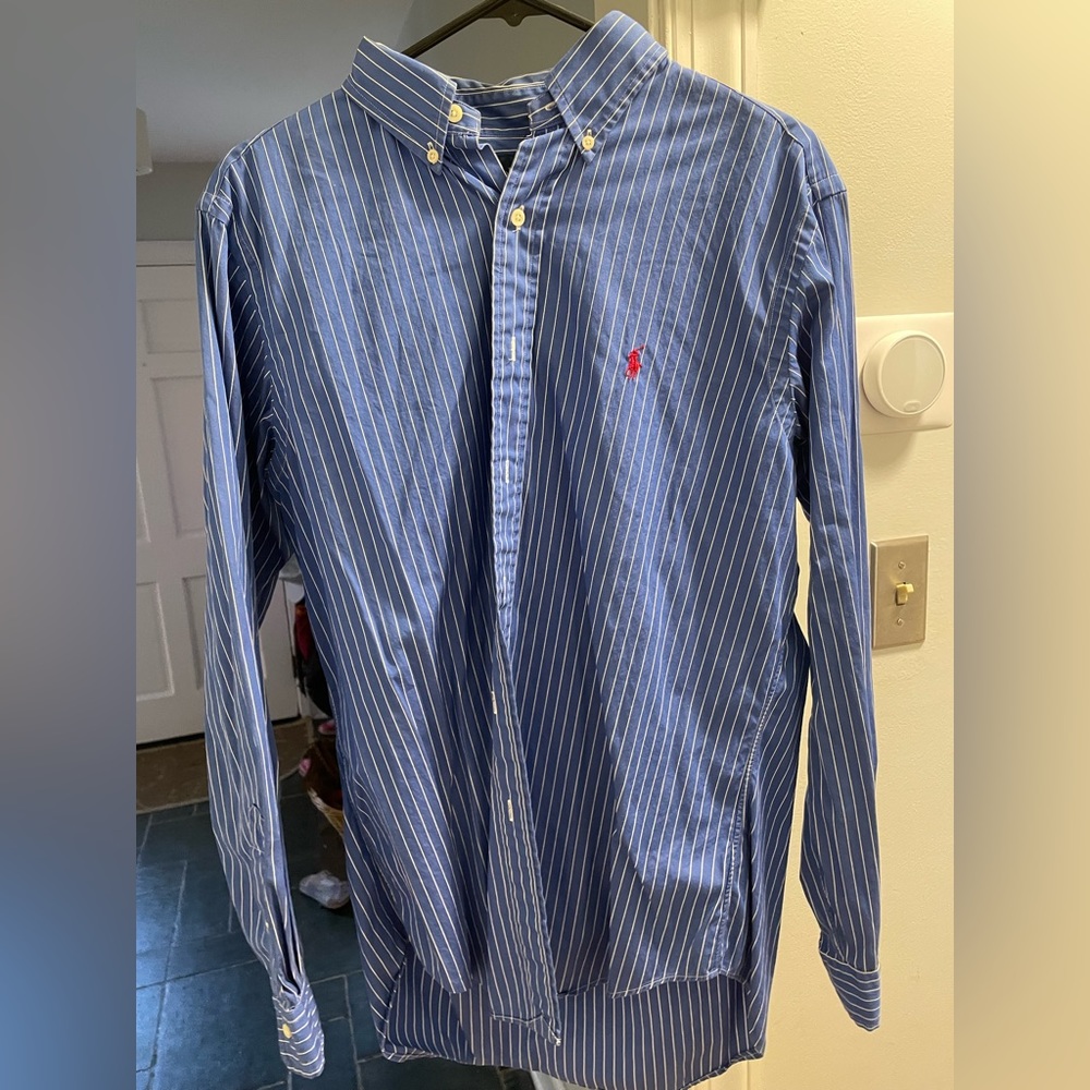 Like New Blue Ralph Lauren Button Down Polo Classic
